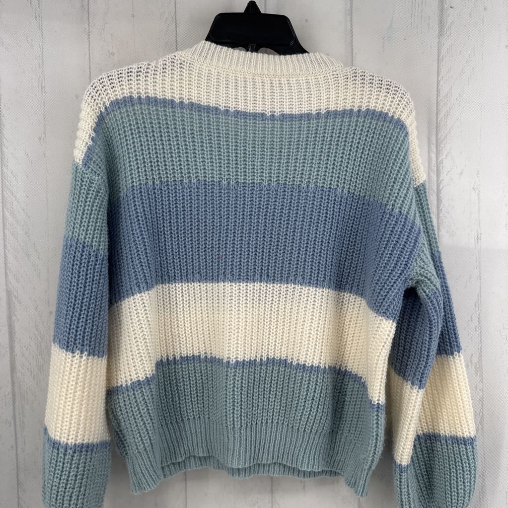 S striped crewneck sweater