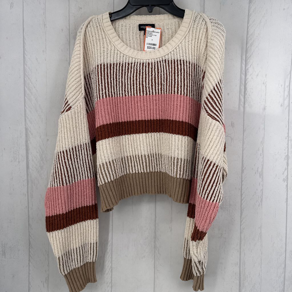 XS striped crop sweater