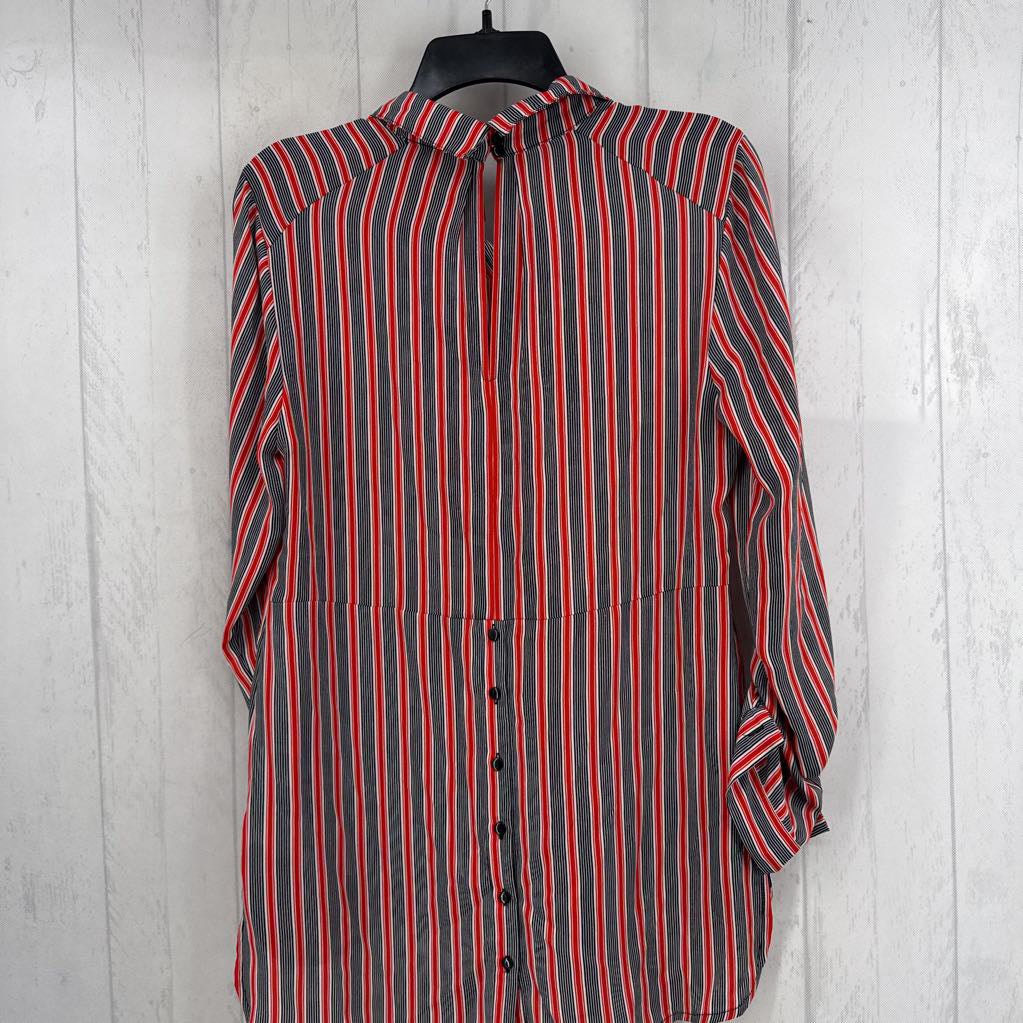 S striped button down l/s top