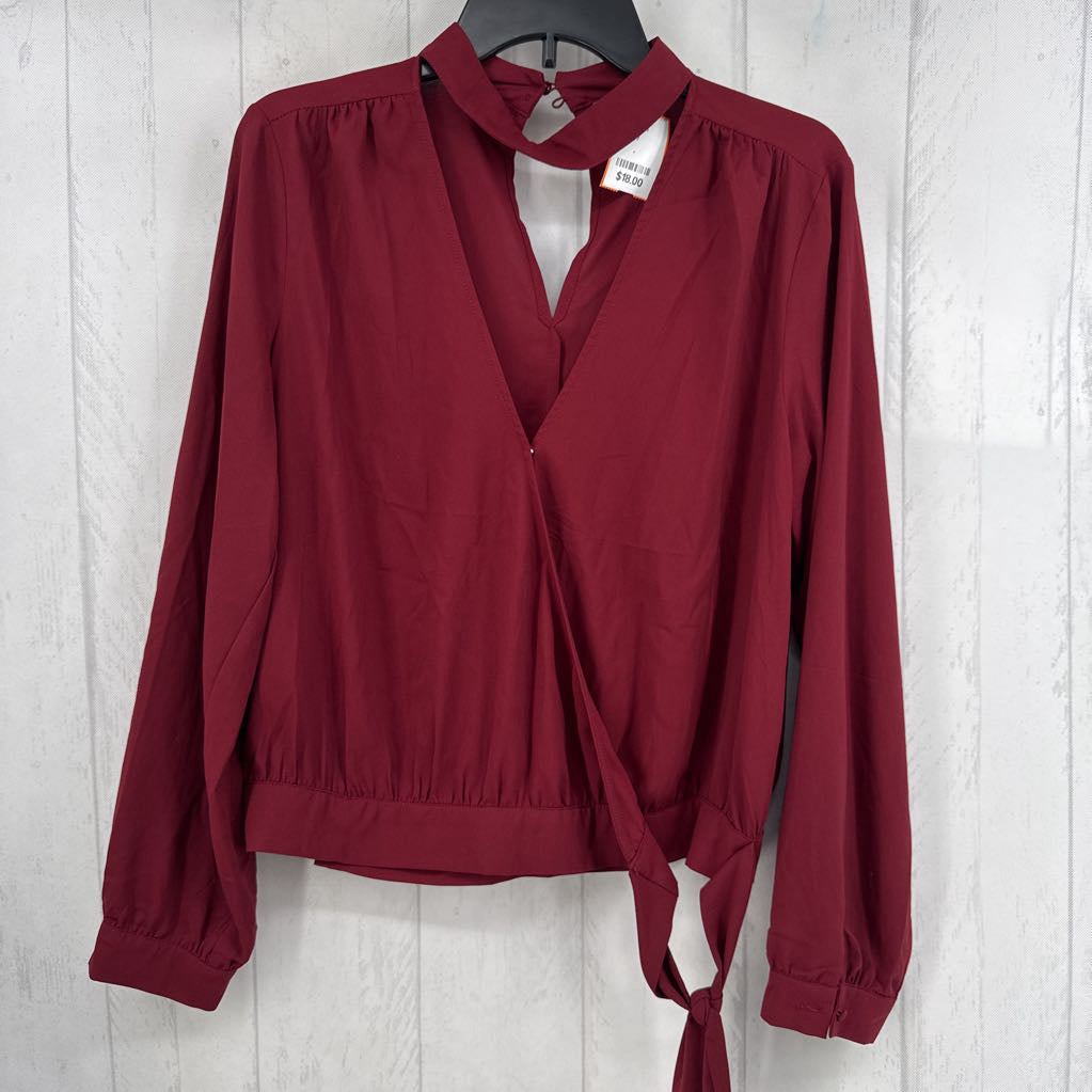 M v-neck crossover l/s top
