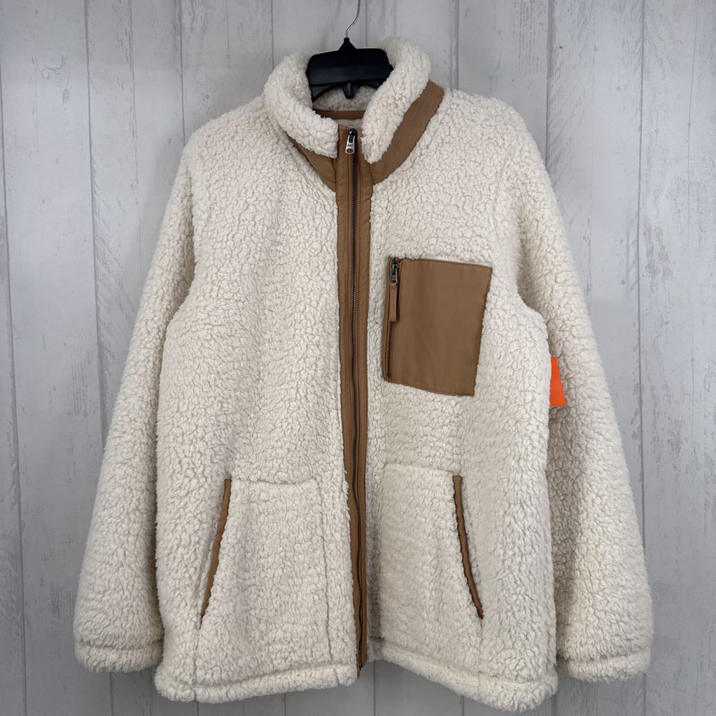 XL sherpa zip-up jacket