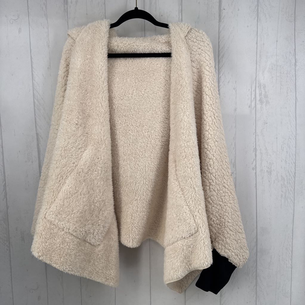 O/S sherpa dolman slv hooded sweater