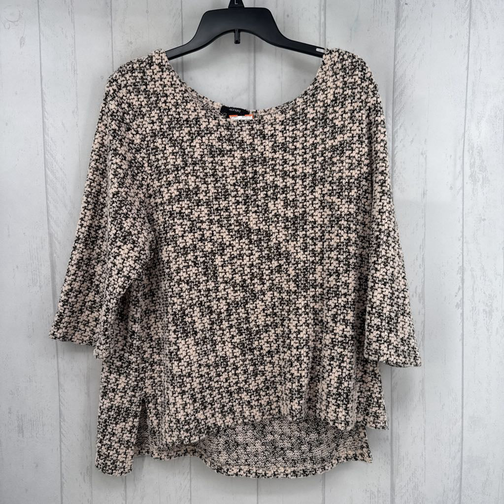 XL textured 3/4 slv top