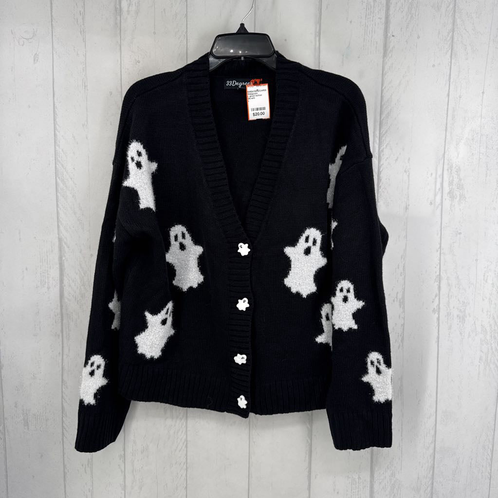 L ghost button front cardi