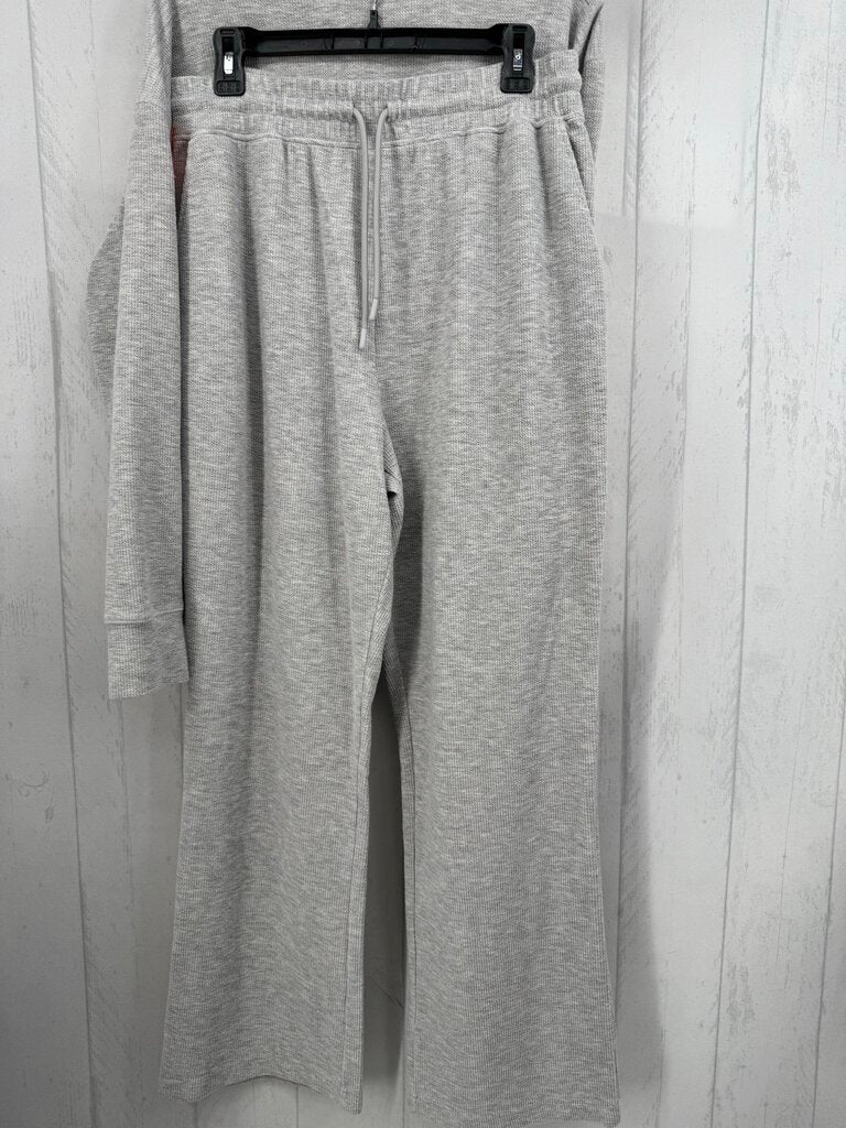 L 2pc waffle knit pant set