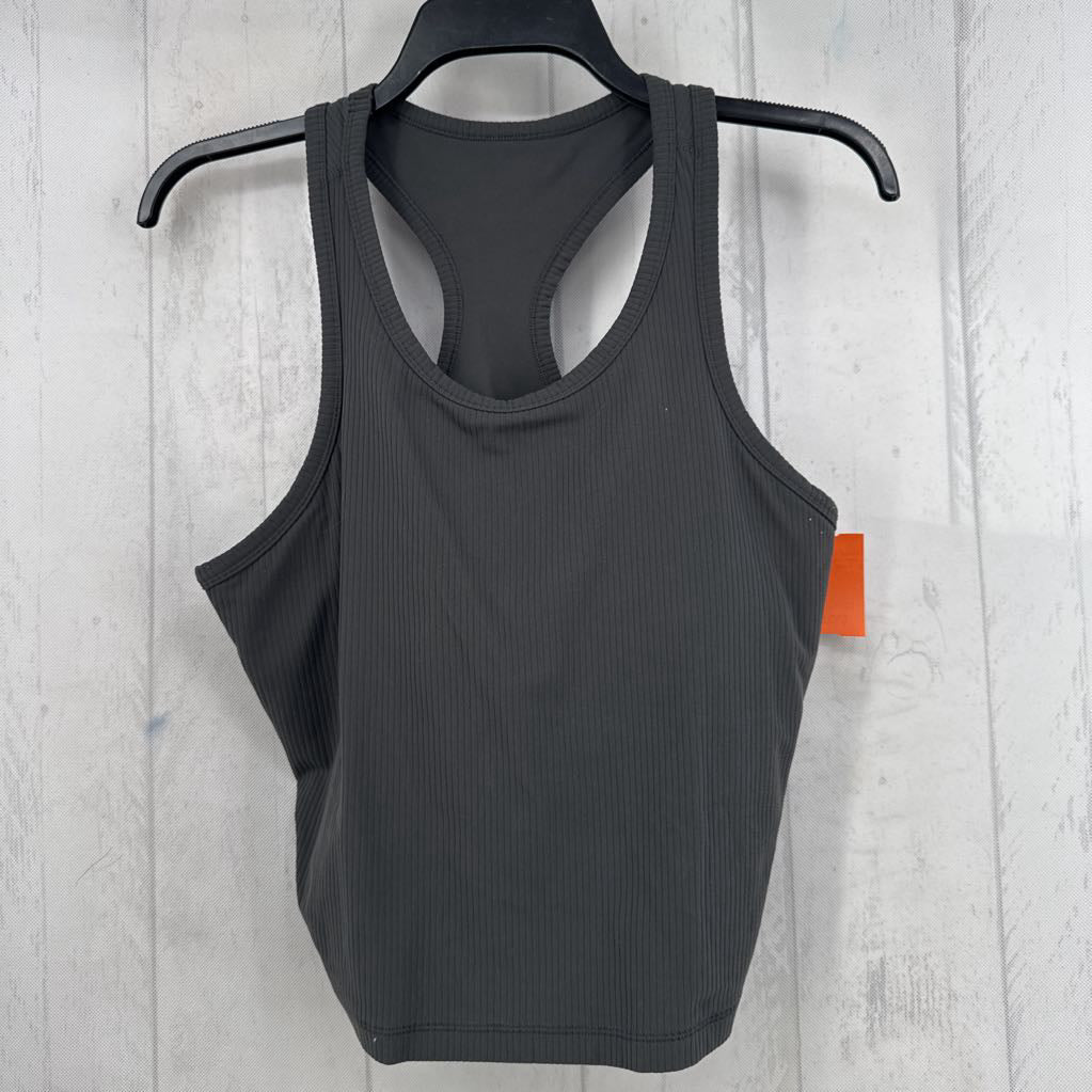 L ribbed racer back tank