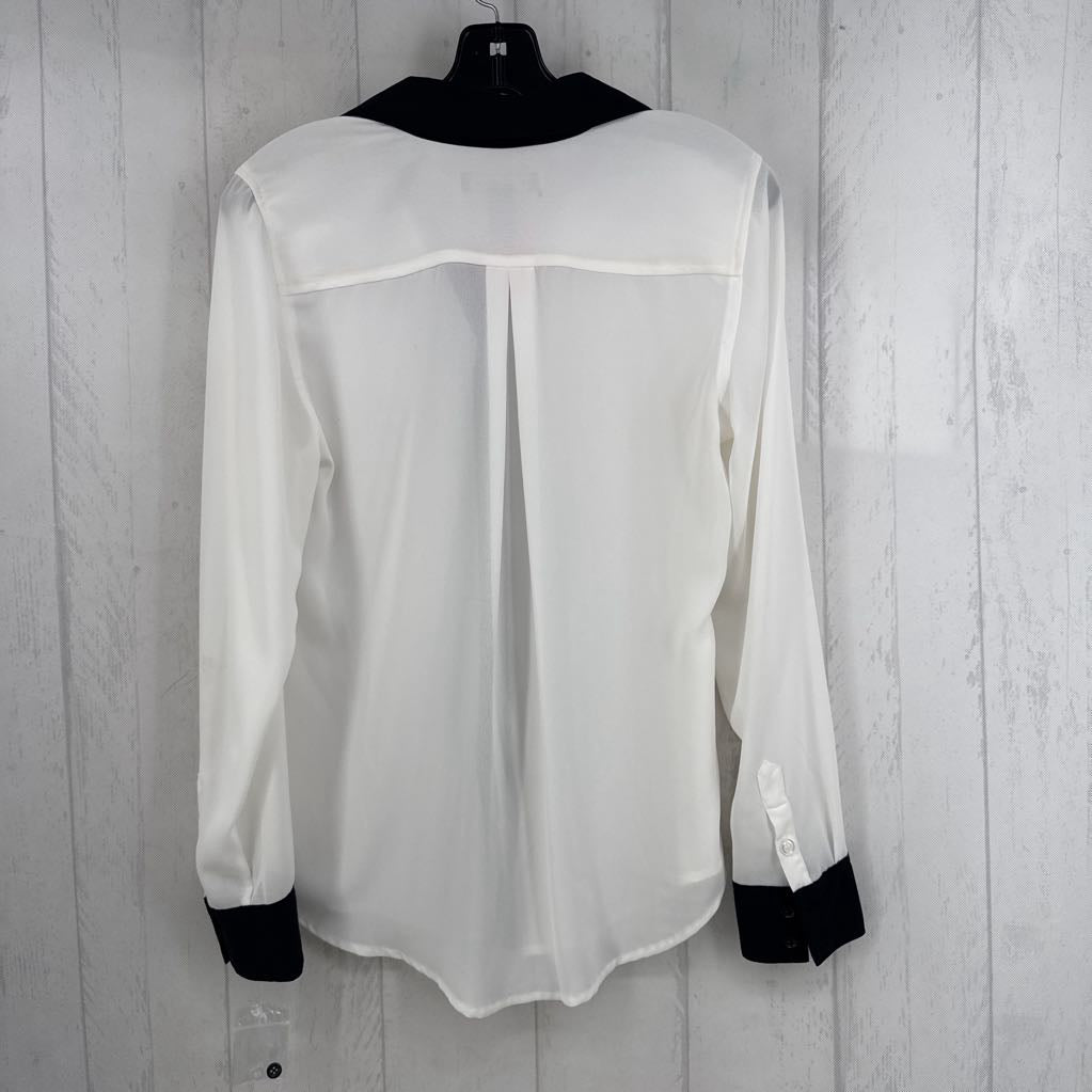 4 colorblock button down l/s top