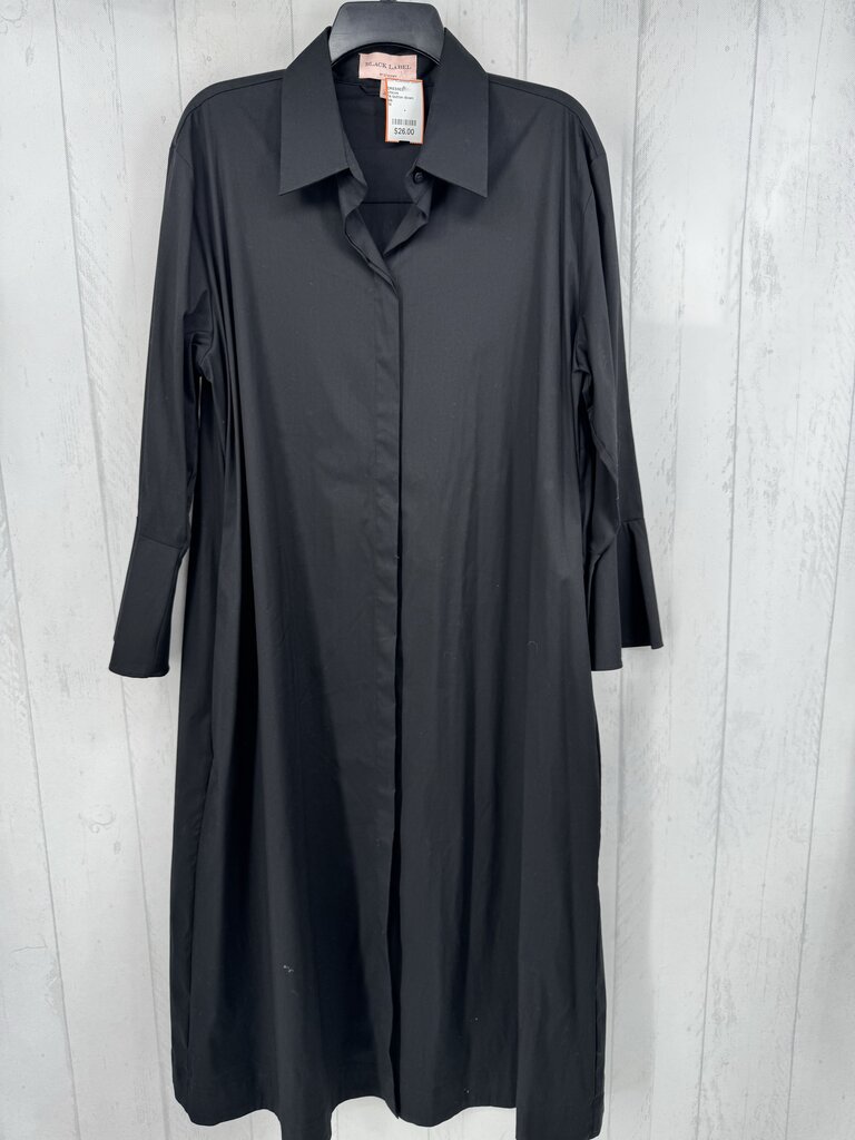 14 button down flare slv dress
