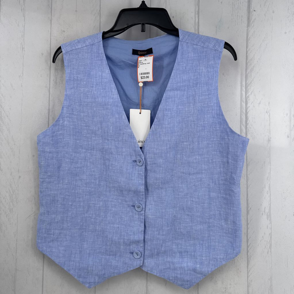 M chambray vest