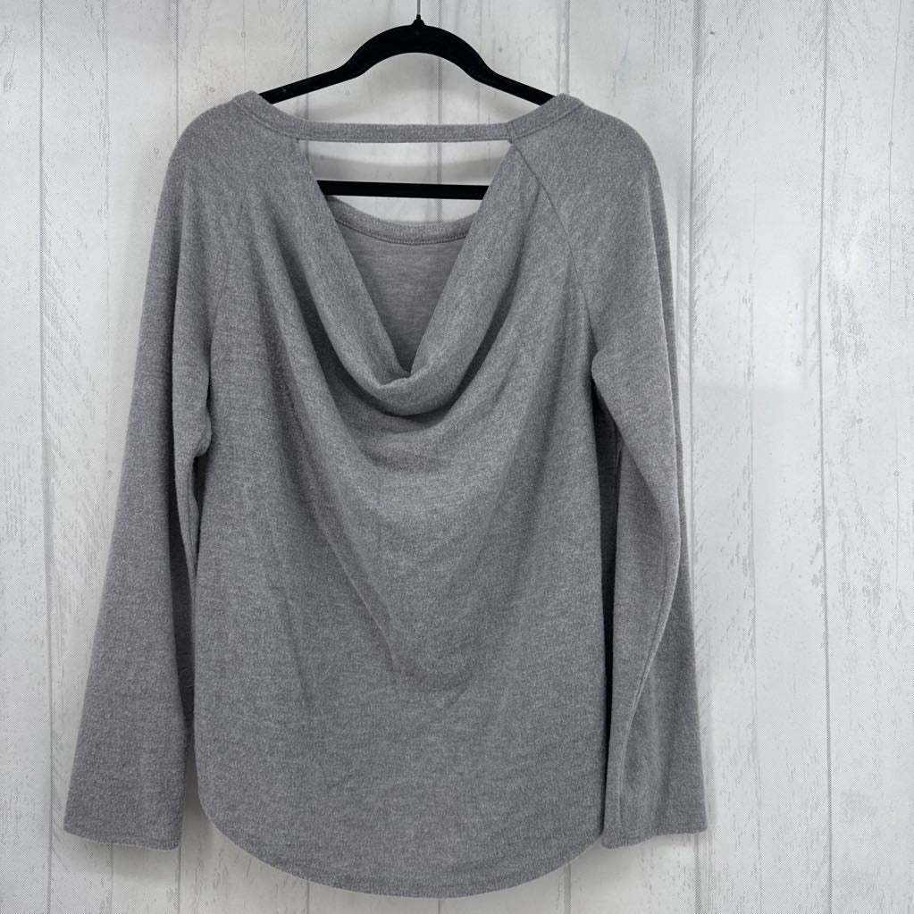 L open back knit l/s top