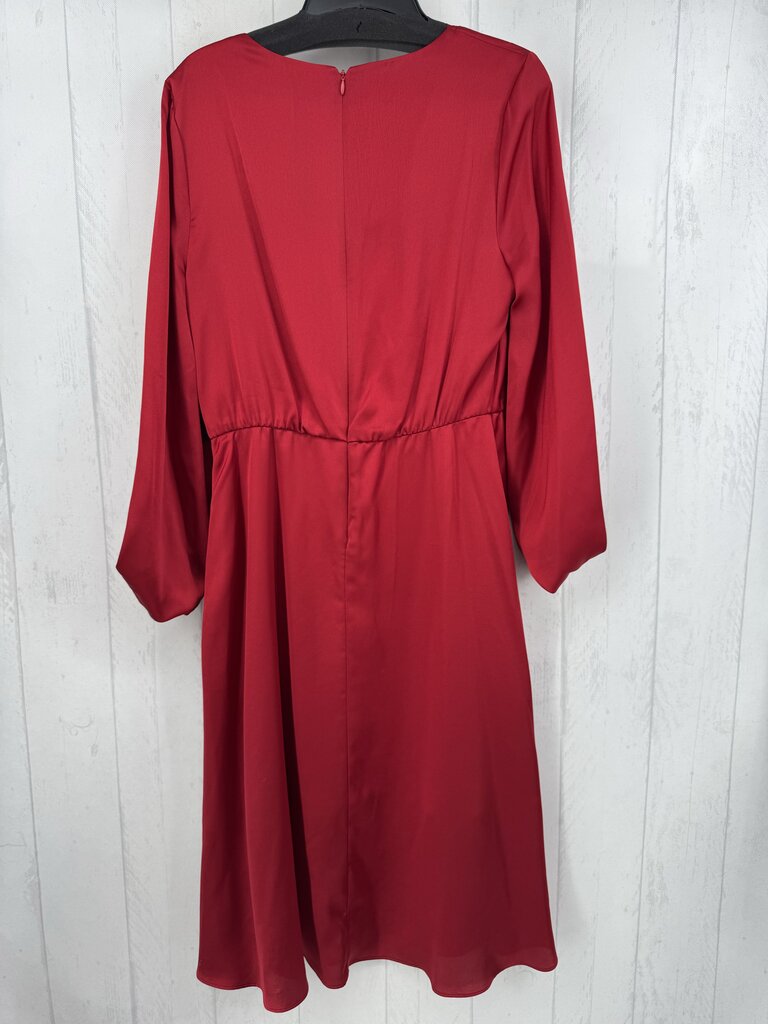 R128 14 draped front l/s dress
