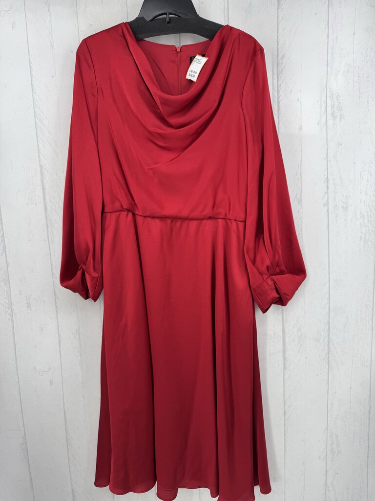 R128 14 draped front l/s dress