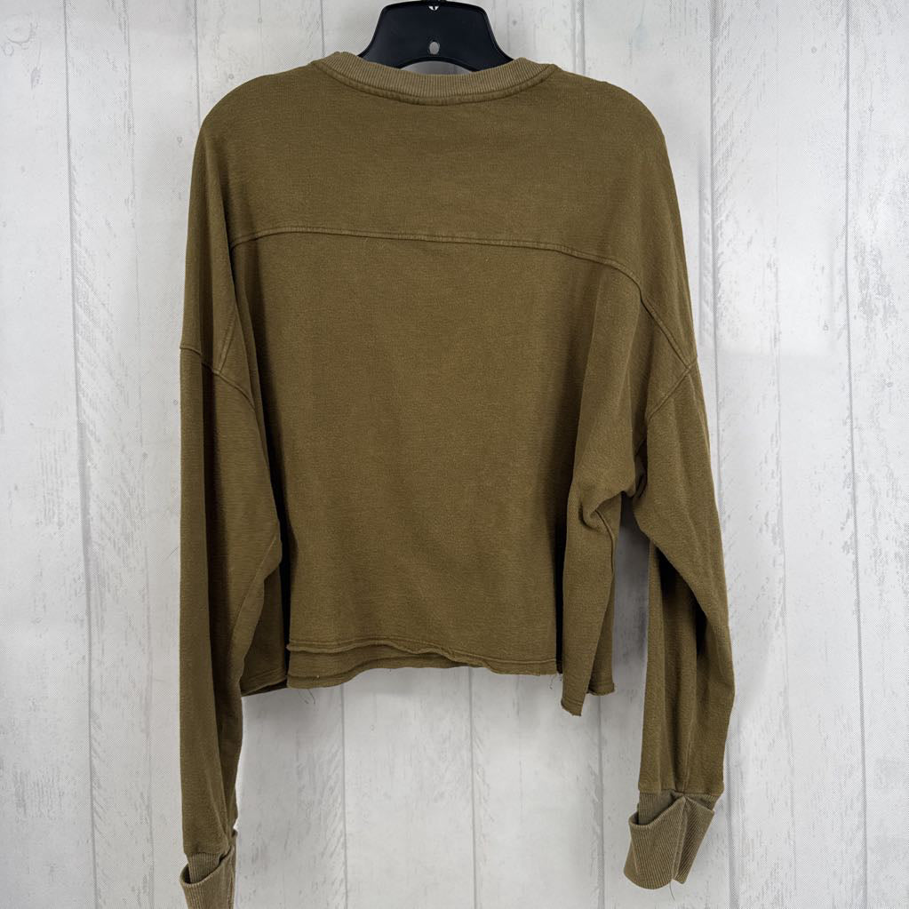 XL quarter button l/s henley