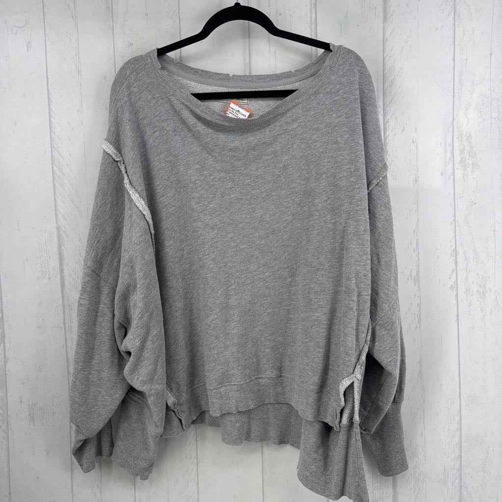 M distressed drop shoulder sweatshirt