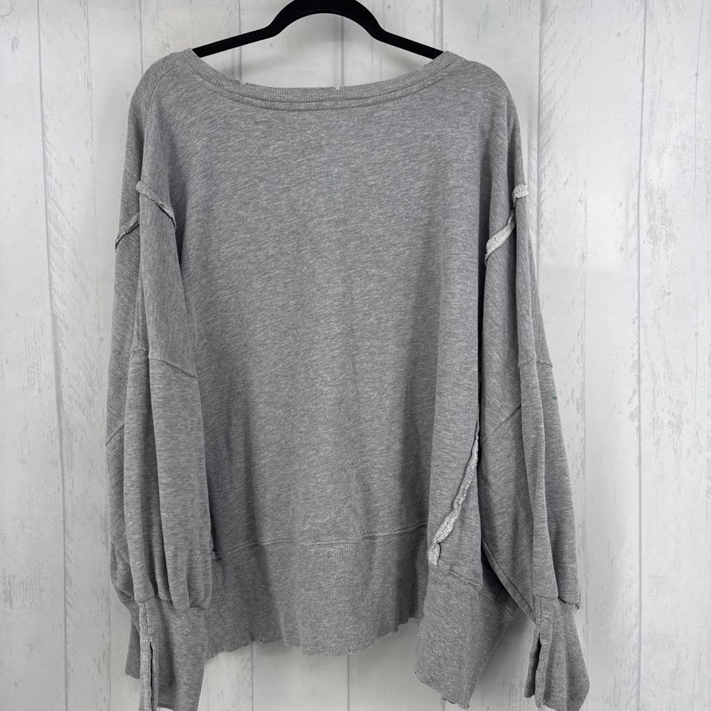 M distressed drop shoulder sweatshirt