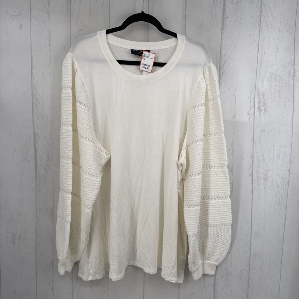 R60 26/28 crochet slv l/s top