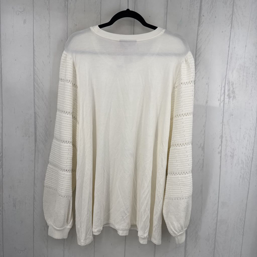 R60 26/28 crochet slv l/s top