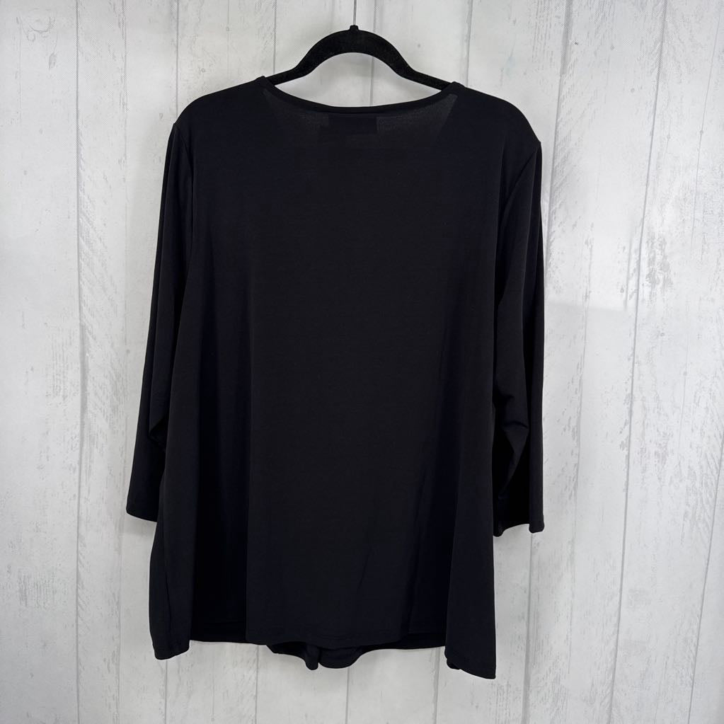 R47 22/24 v-neck 3/4 slv top