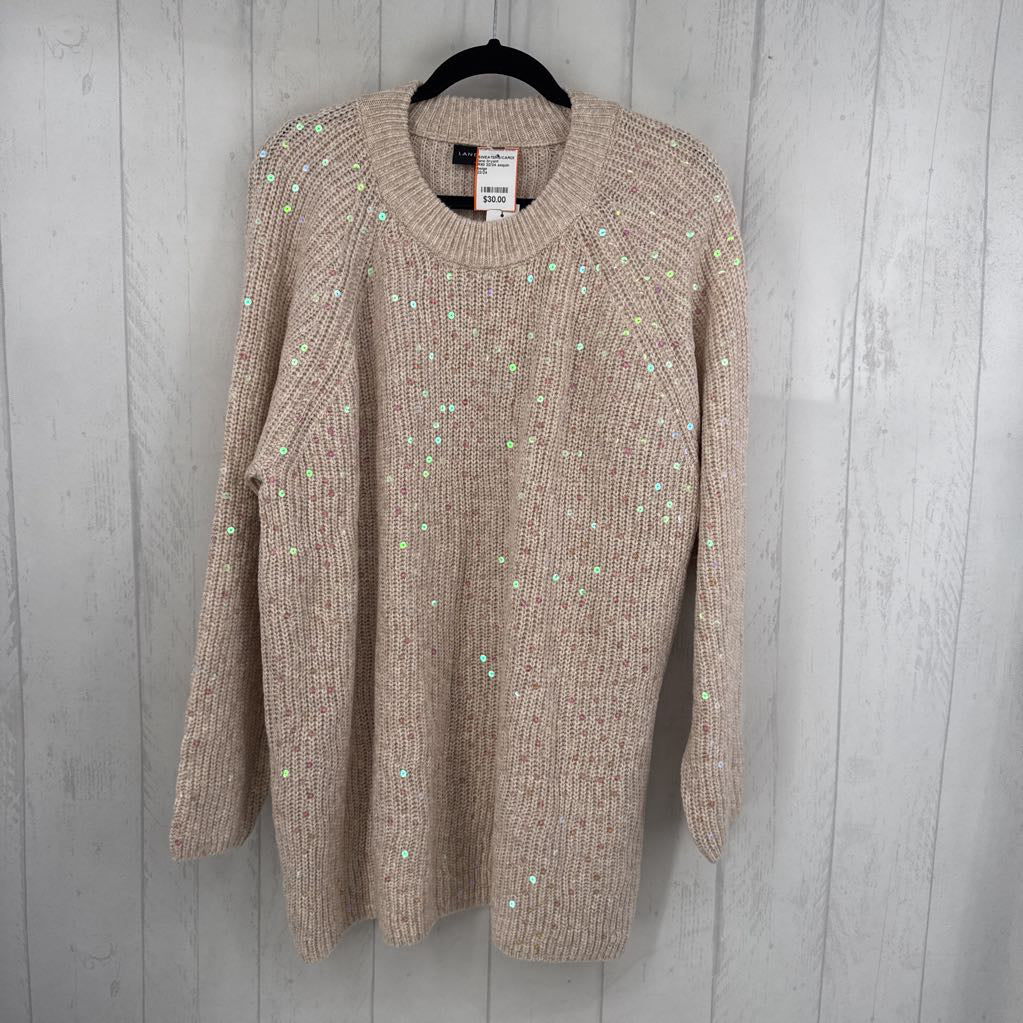 R80 22/24 sequin cable knit sweater
