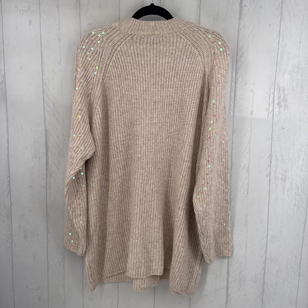 R80 22/24 sequin cable knit sweater