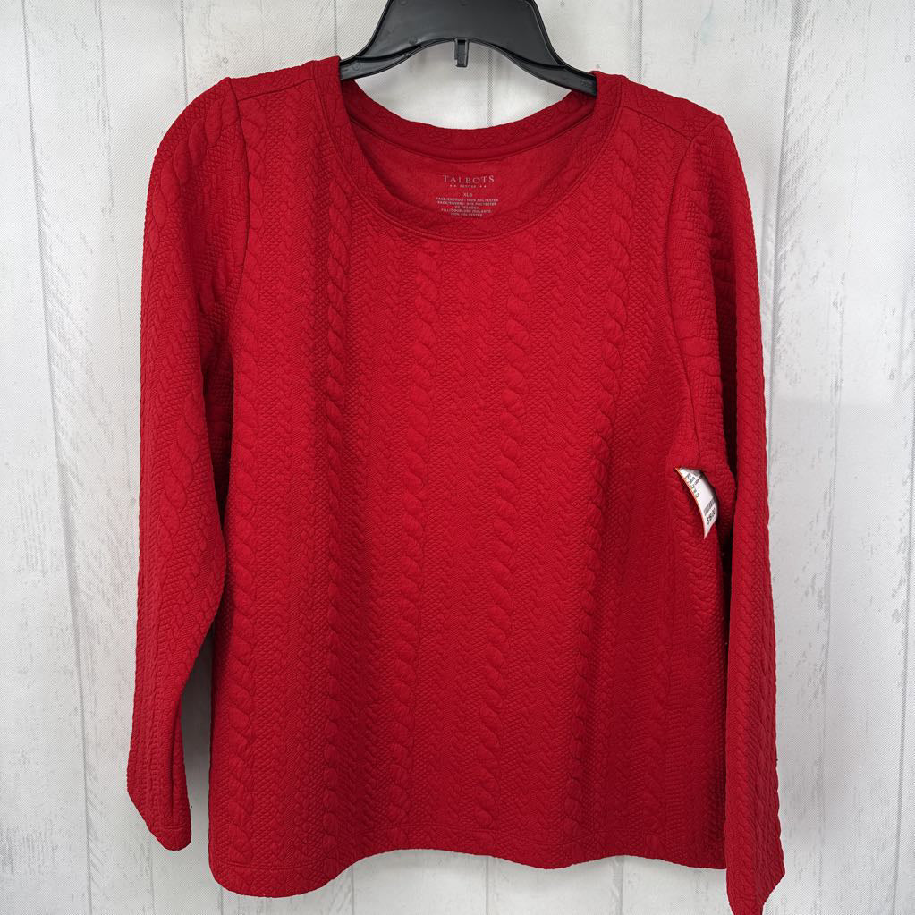 XLp cable knit l/s top
