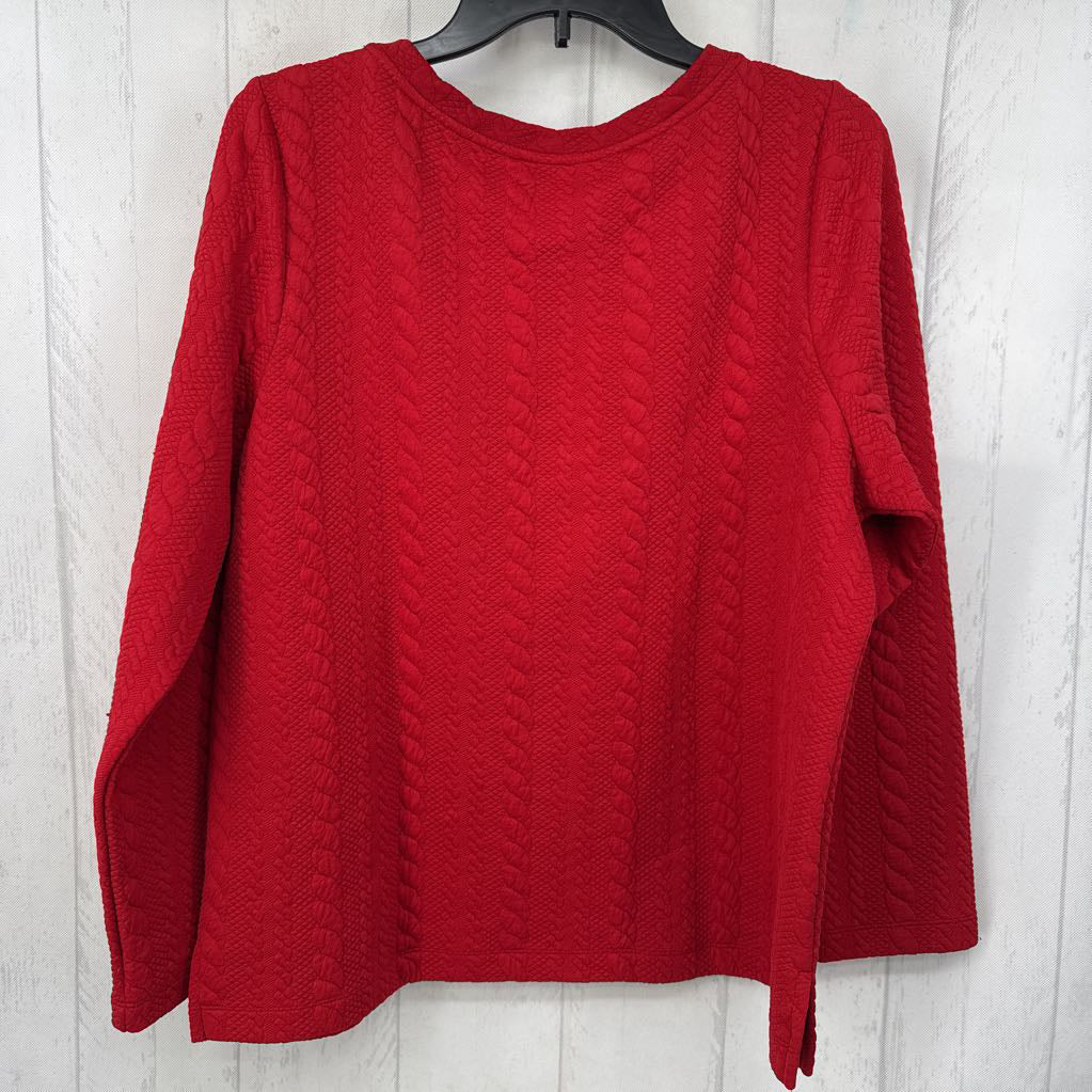 XLp cable knit l/s top