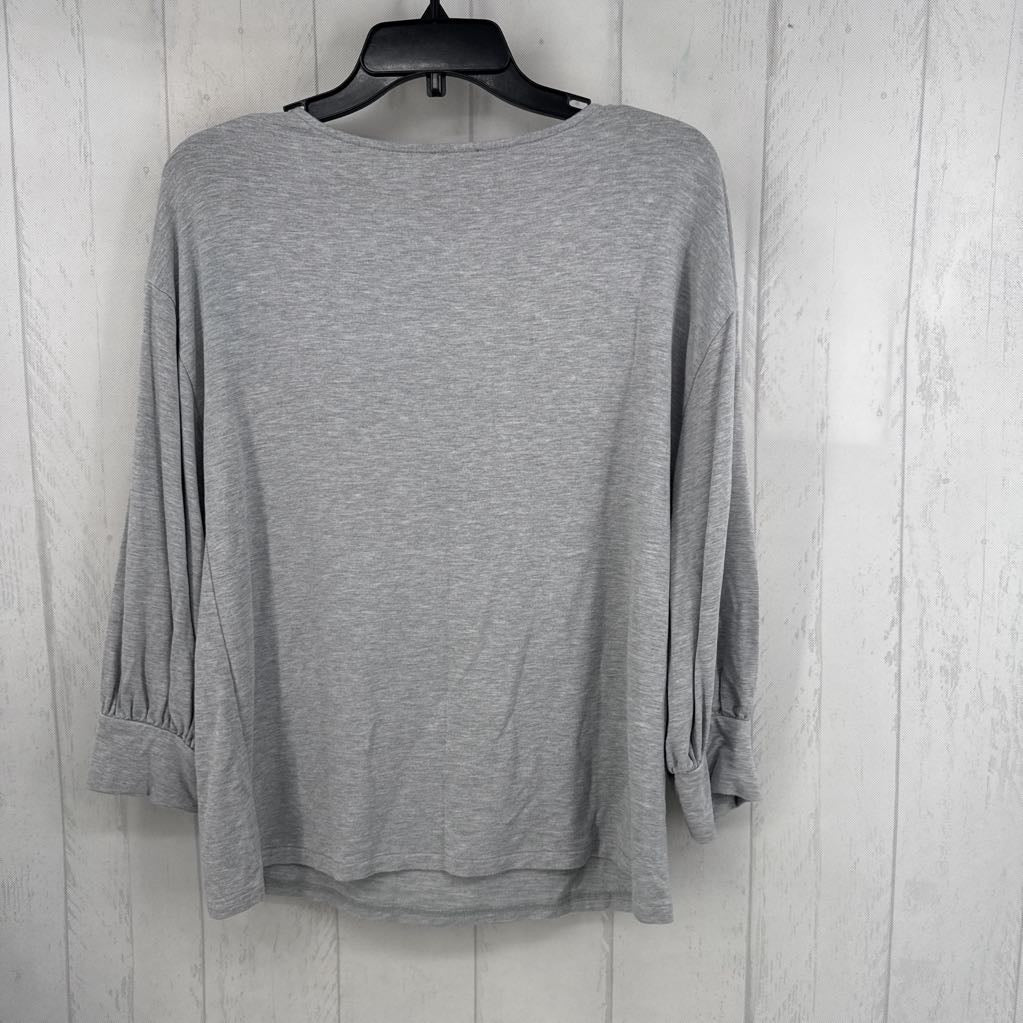 L round neck 3/4 slv top