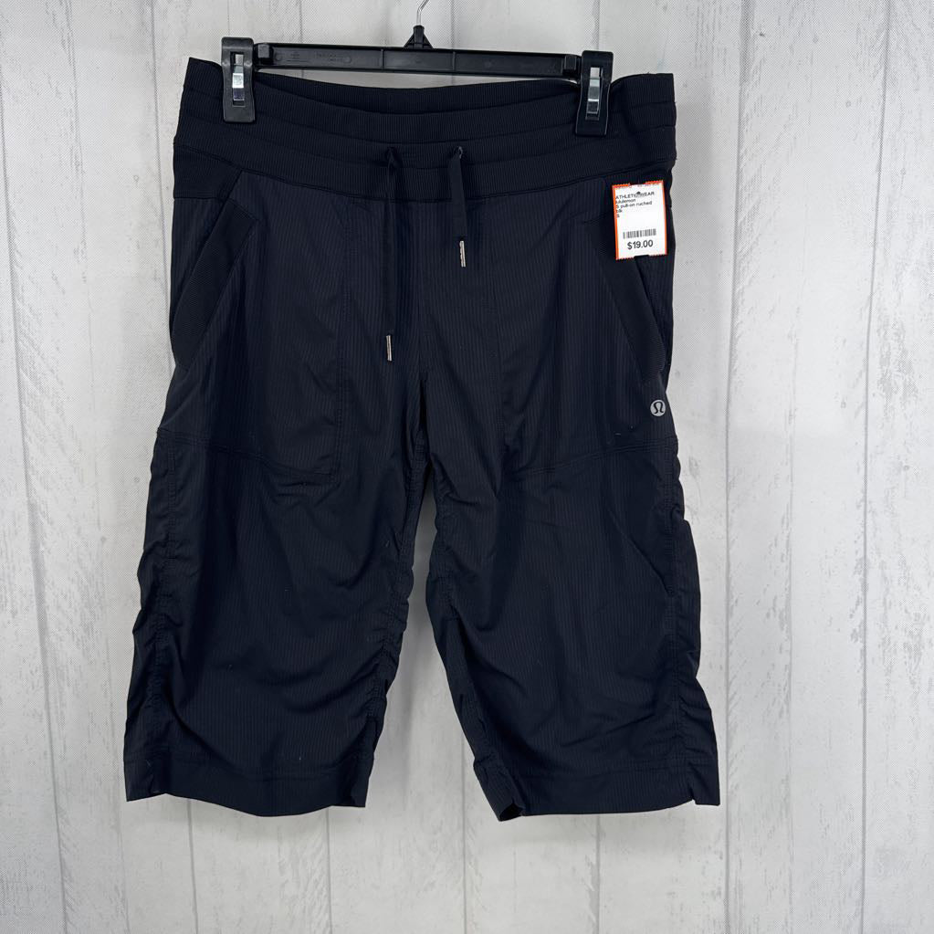 S pull-on ruched capri
