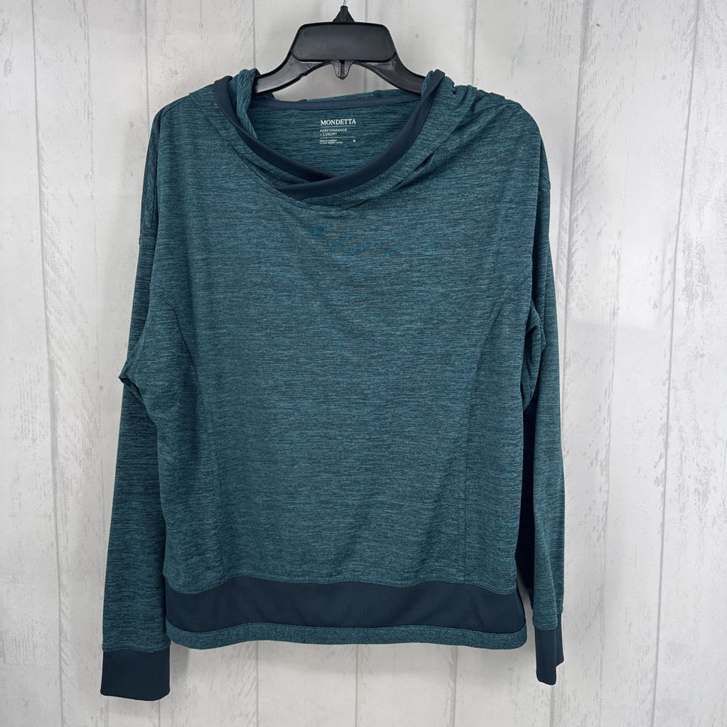 M marled hooded l/s top