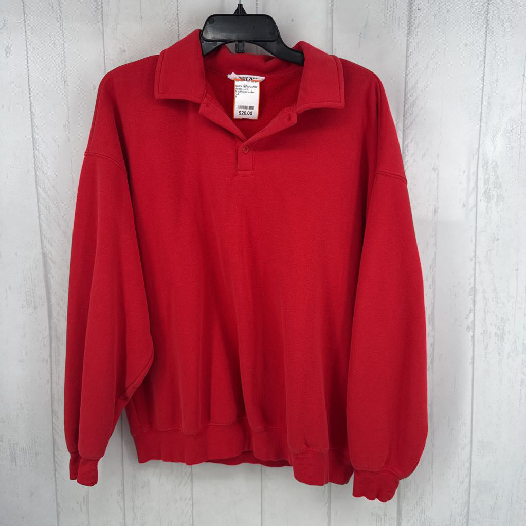 S buttoned collar sweatshirt