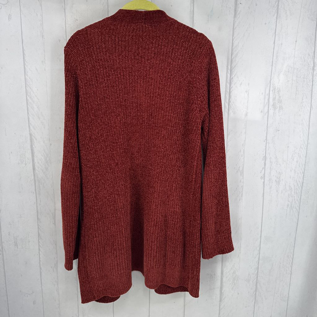 M chenille open front cardi