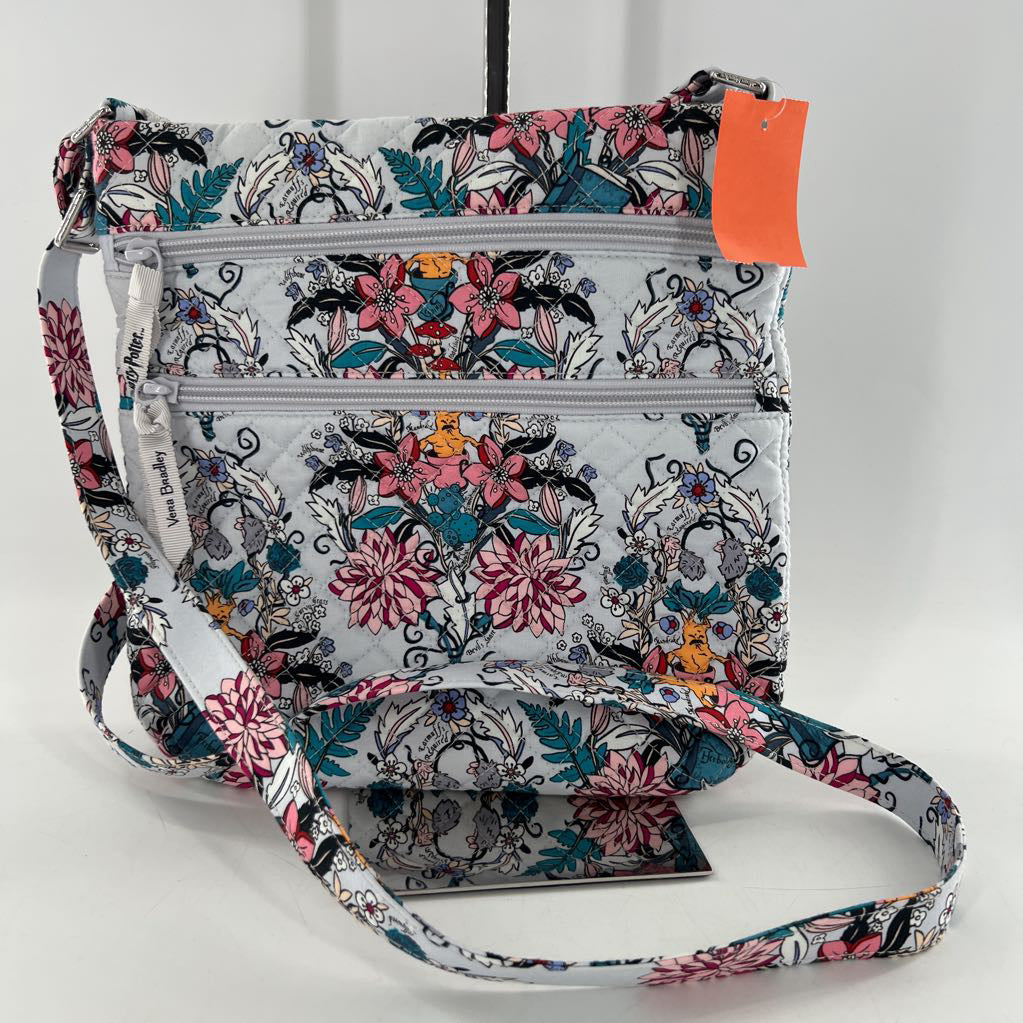Harry potter herbology pattern triple zip hipster crossbody
