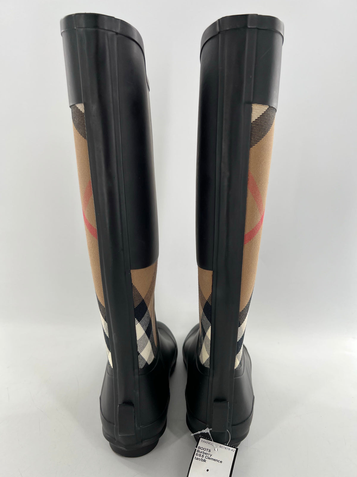 8/8.5 Clemence Check rain boots