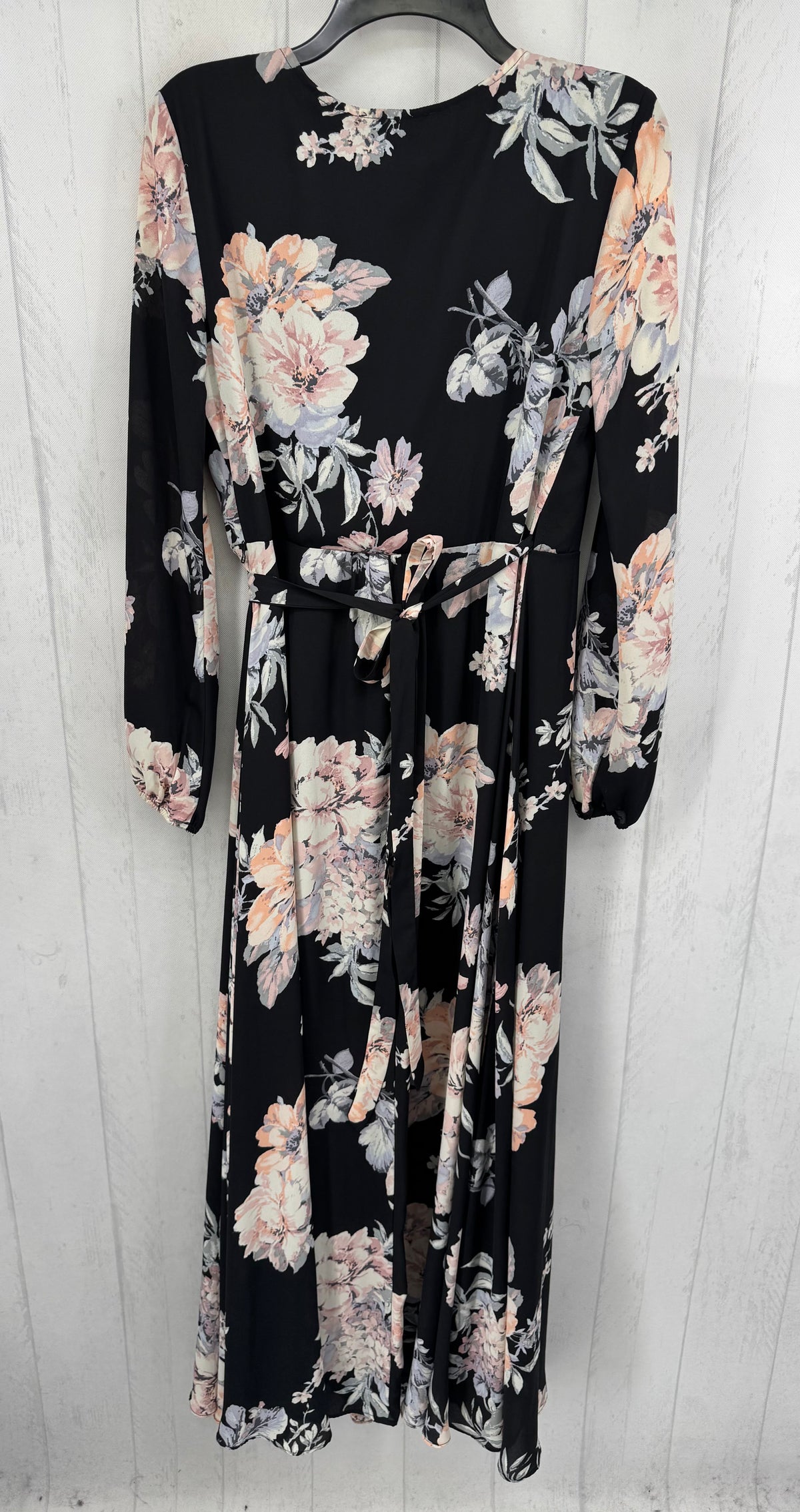 M flo print crossover l/s dress