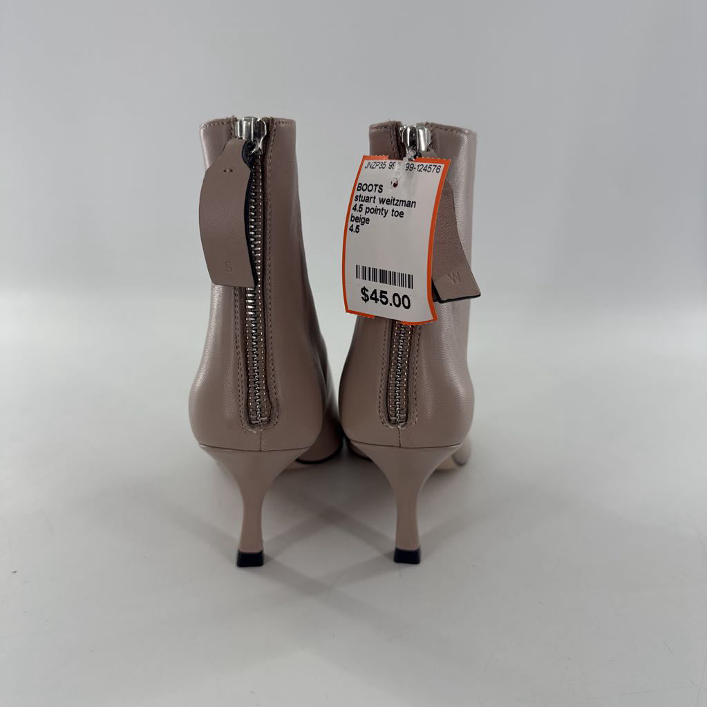 4.5 pointy toe kitten heel ankle boots