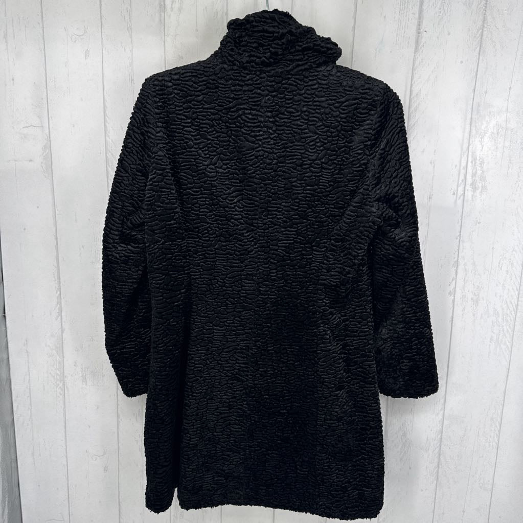 L textured faux fur jacket