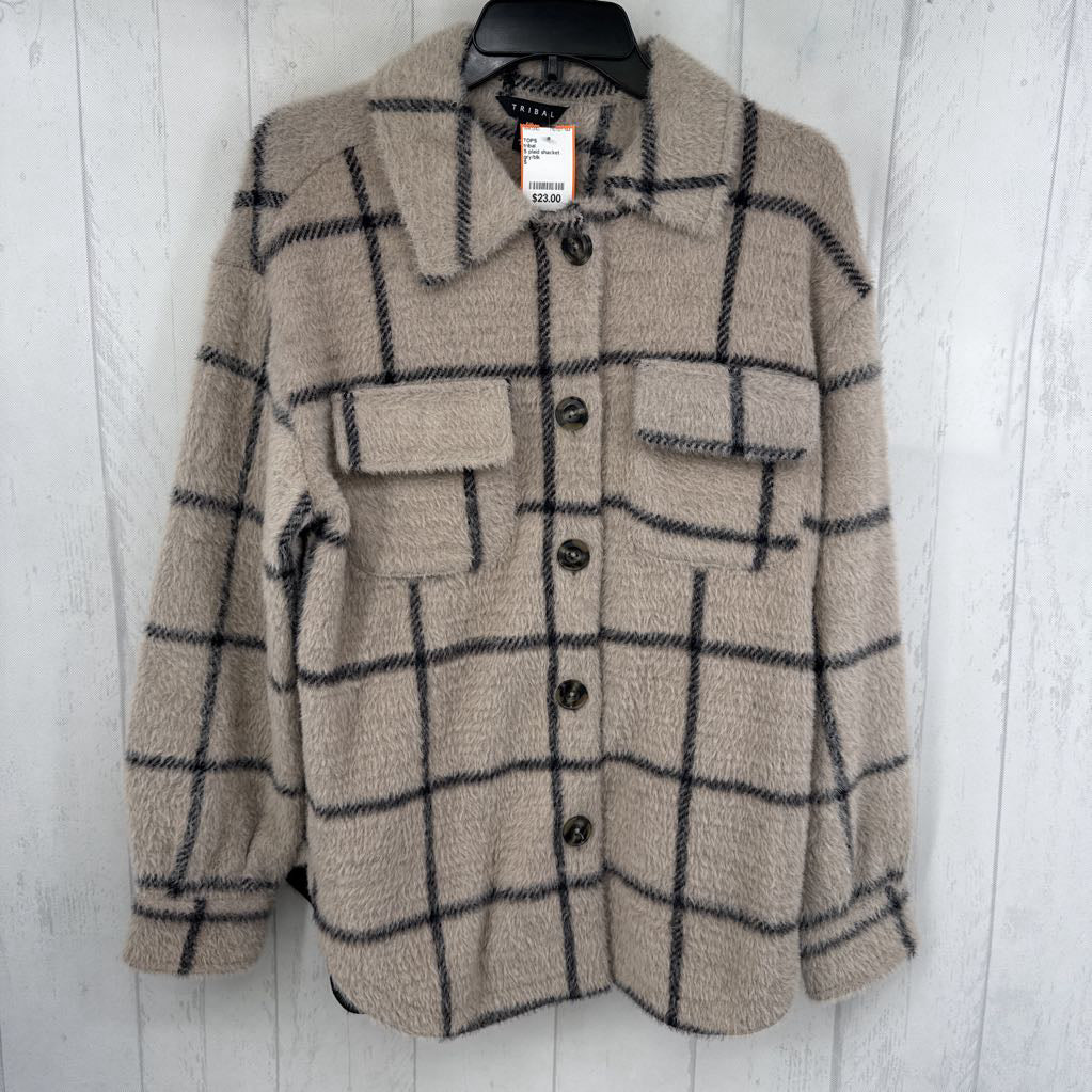 S plaid shacket