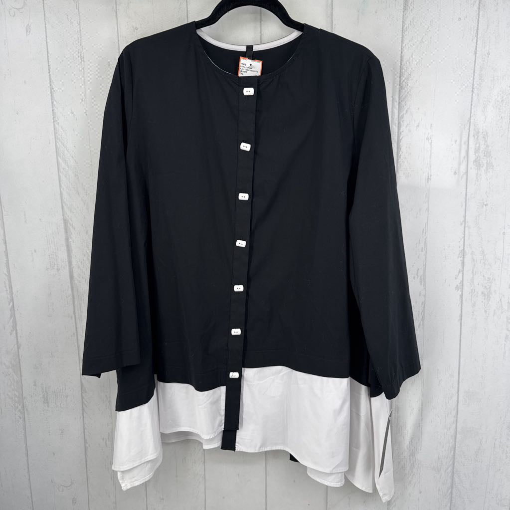 XXL colorblock l/s top