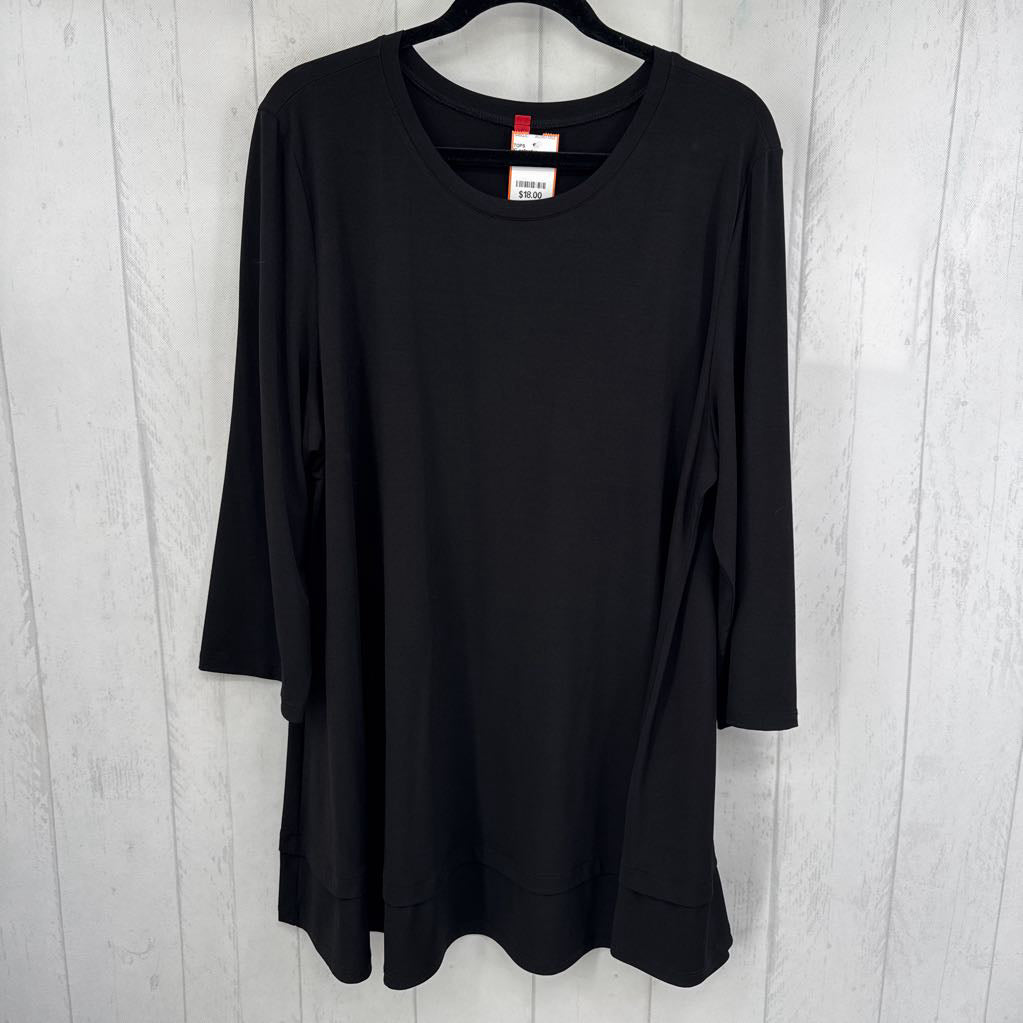 2X round neck 3/4 slv tunic