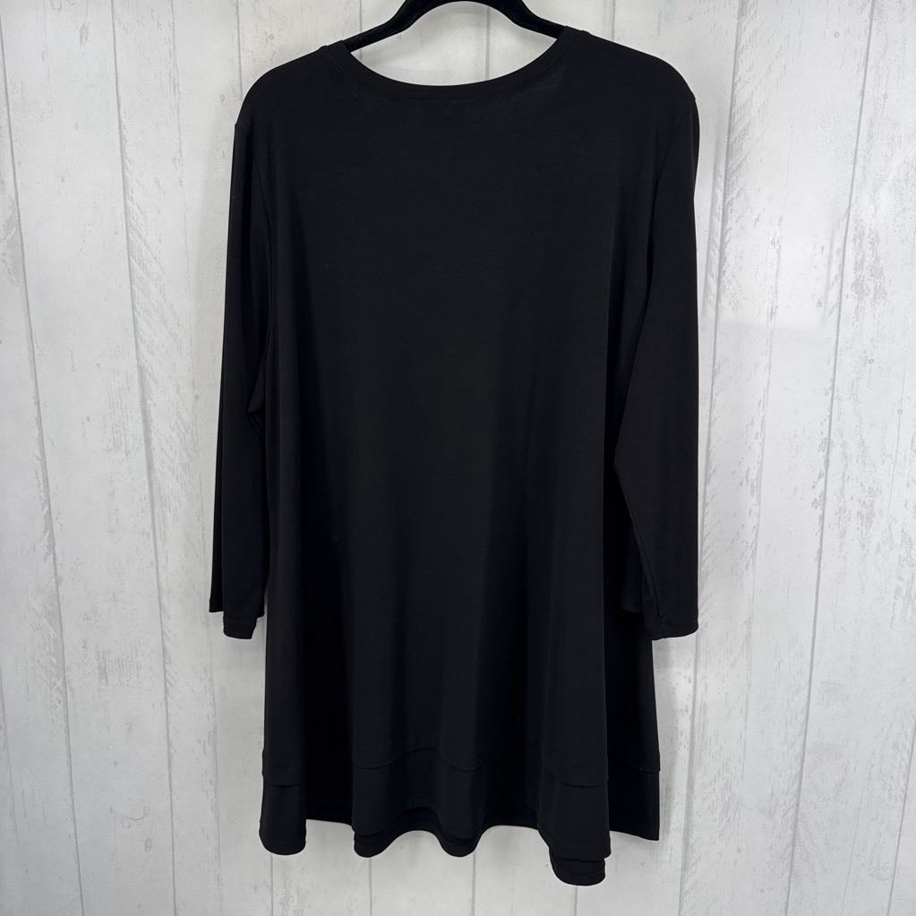 2X round neck 3/4 slv tunic