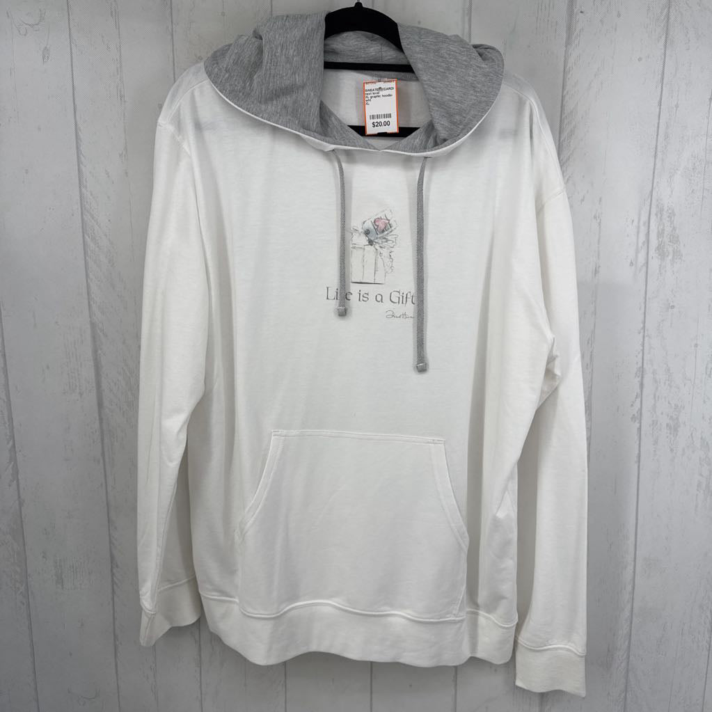 XL graphic hoodie-life is a gift
