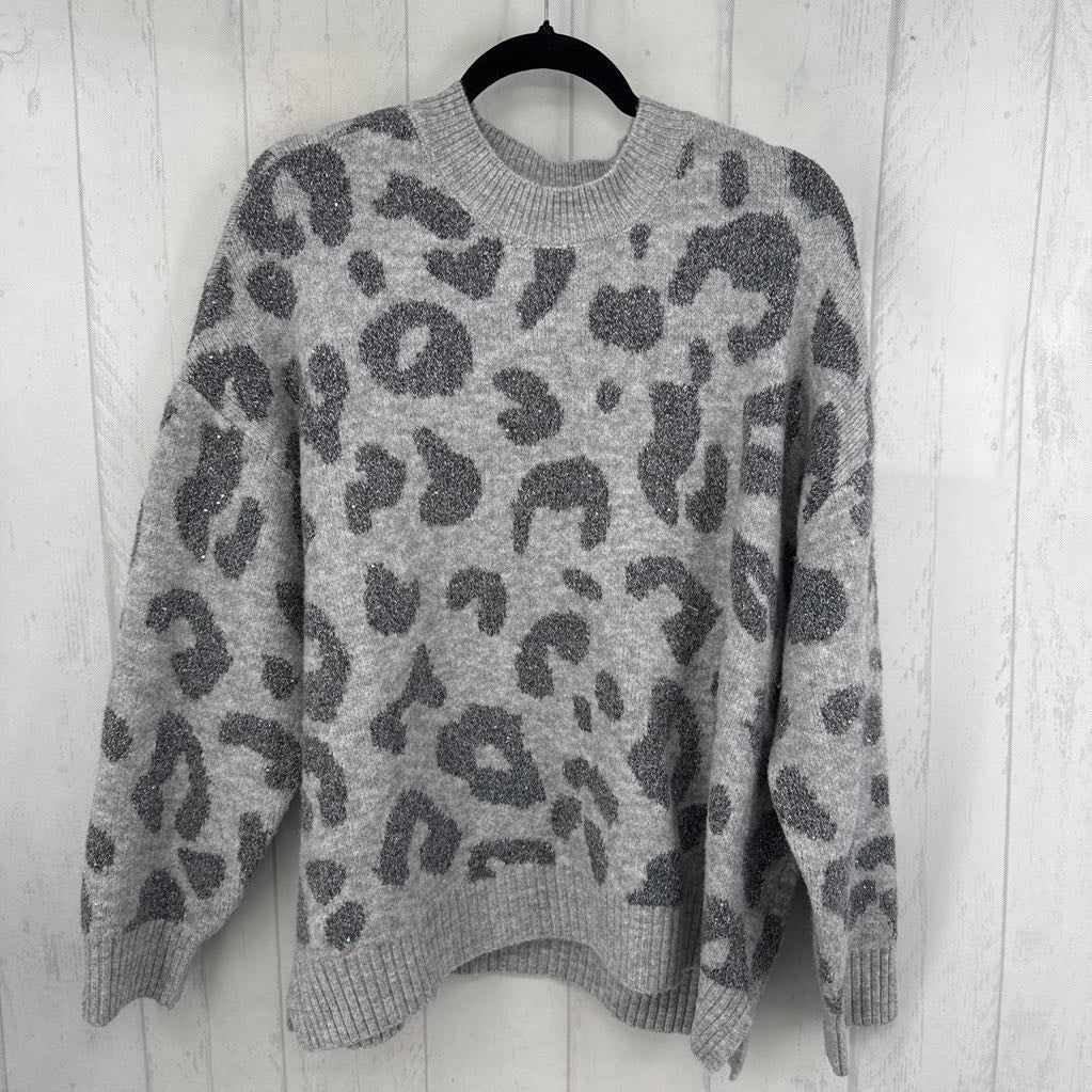 1X animal print sweater