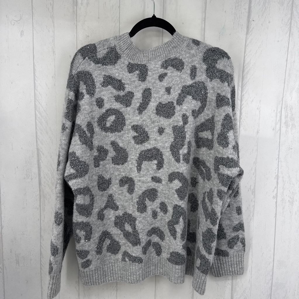 1X animal print sweater