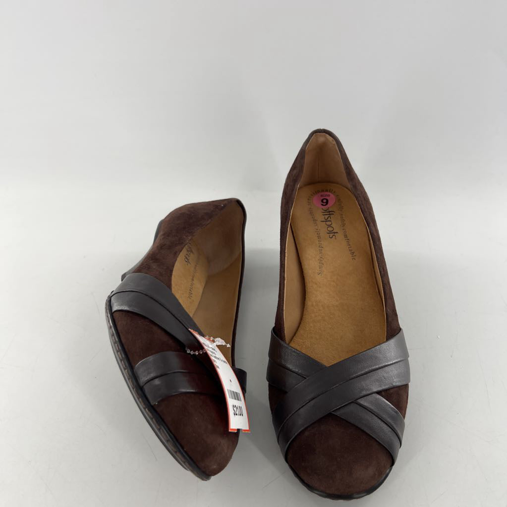 9w leather & suede low-heel pump