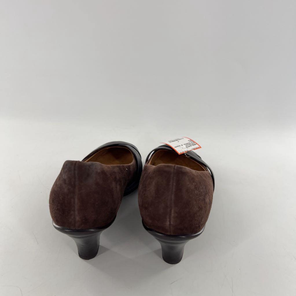 9w leather & suede low-heel pump