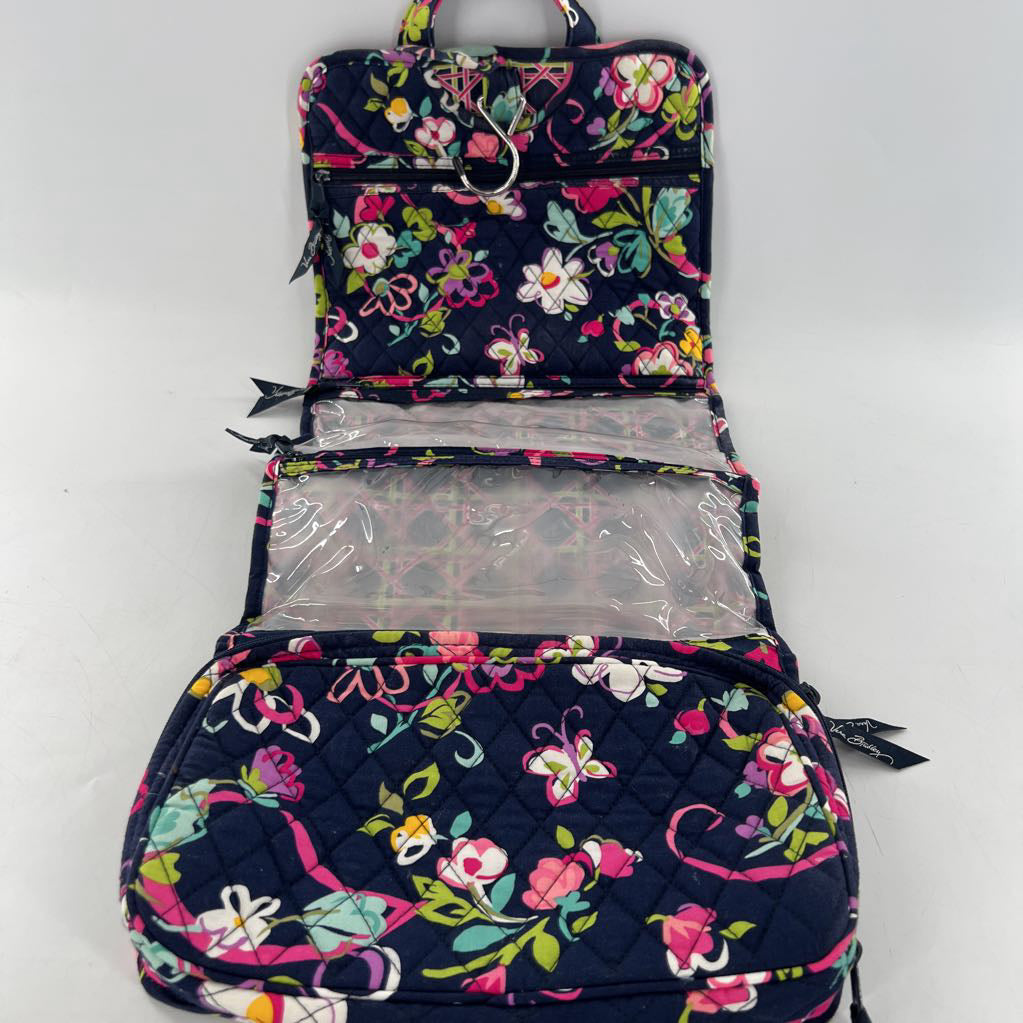 flo print quilted travel cosmetic organizer