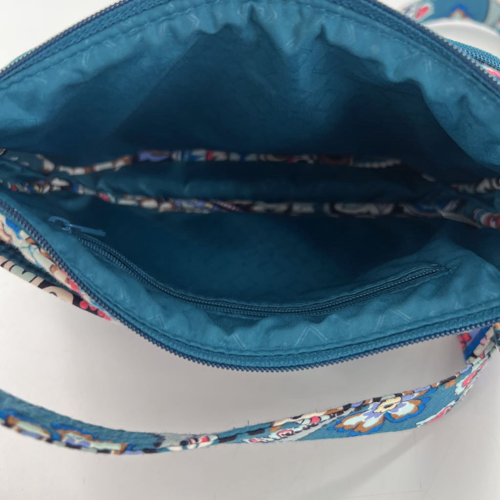 quilted flo print crossbody