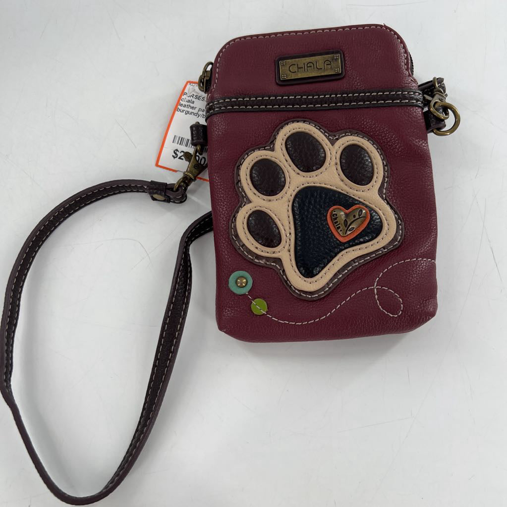 leather paw print crossbody