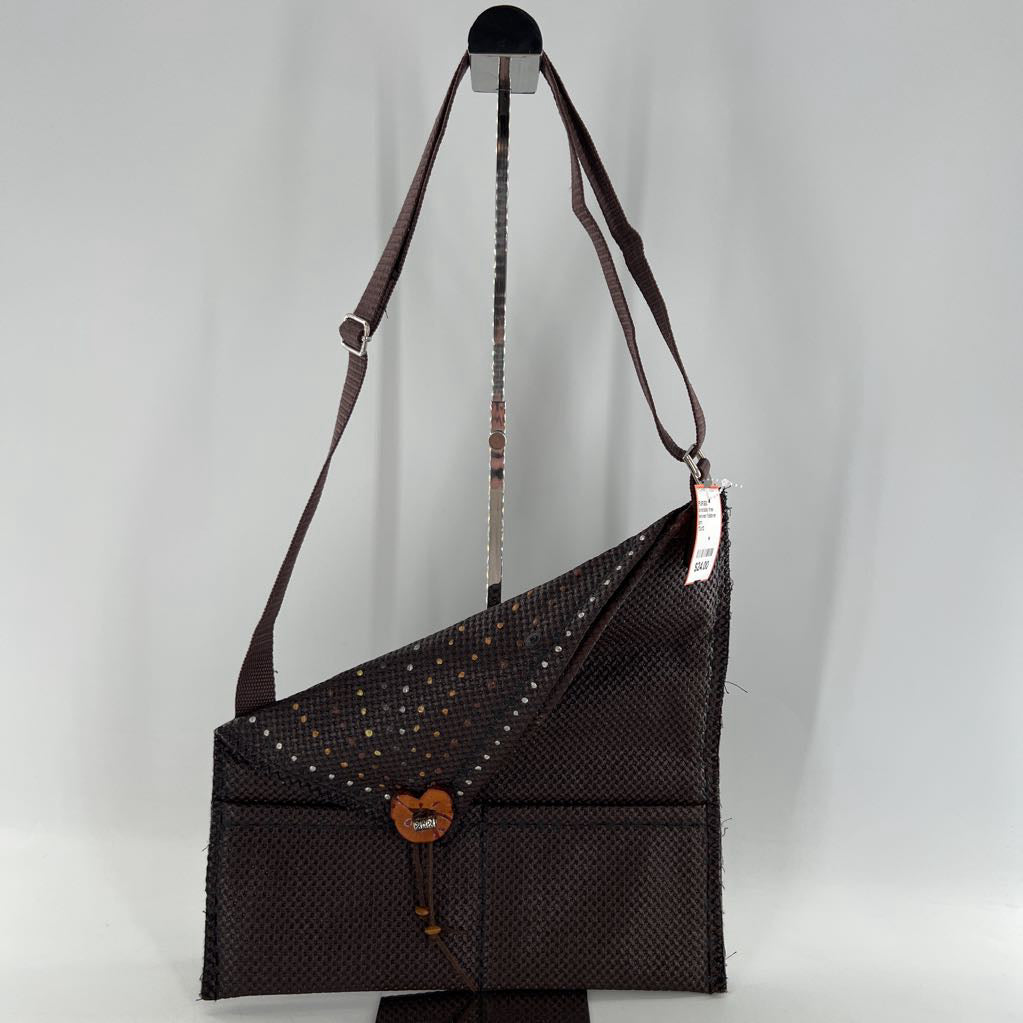 woven foldover crossbody