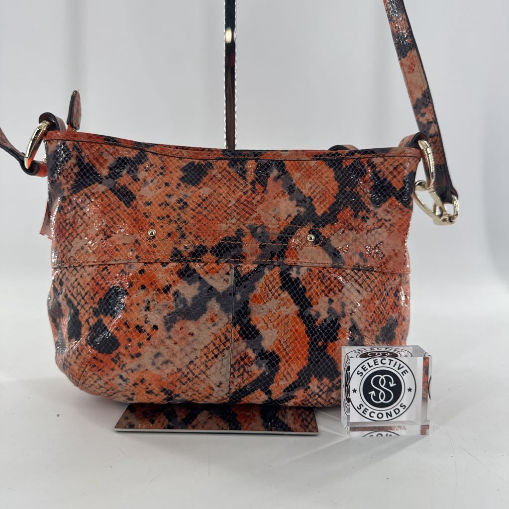 python embossed crossbody